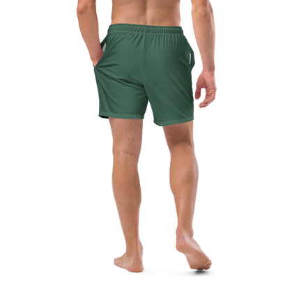 Michigan Upper Peninsula Men's Swim Trunks (w/ UP USA Flag ) | Ginger Ale Green