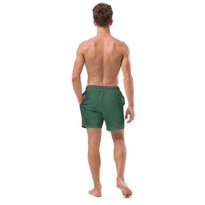 Michigan Upper Peninsula Men's Swim Trunks (w/ UP USA Flag ) | Ginger Ale Green