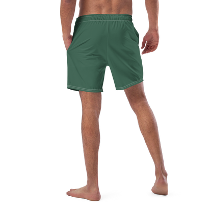 Michigan Upper Peninsula Men's Swim Trunks (w/ UP USA Flag ) | Ginger Ale Green