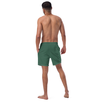 Michigan Upper Peninsula Men's Swim Trunks (w/ UP USA Flag ) | Ginger Ale Green