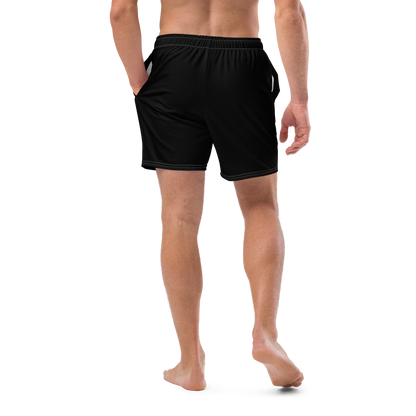 Michigan Upper Peninsula Men's Swim Trunks (w/ UP USA Flag ) | Black