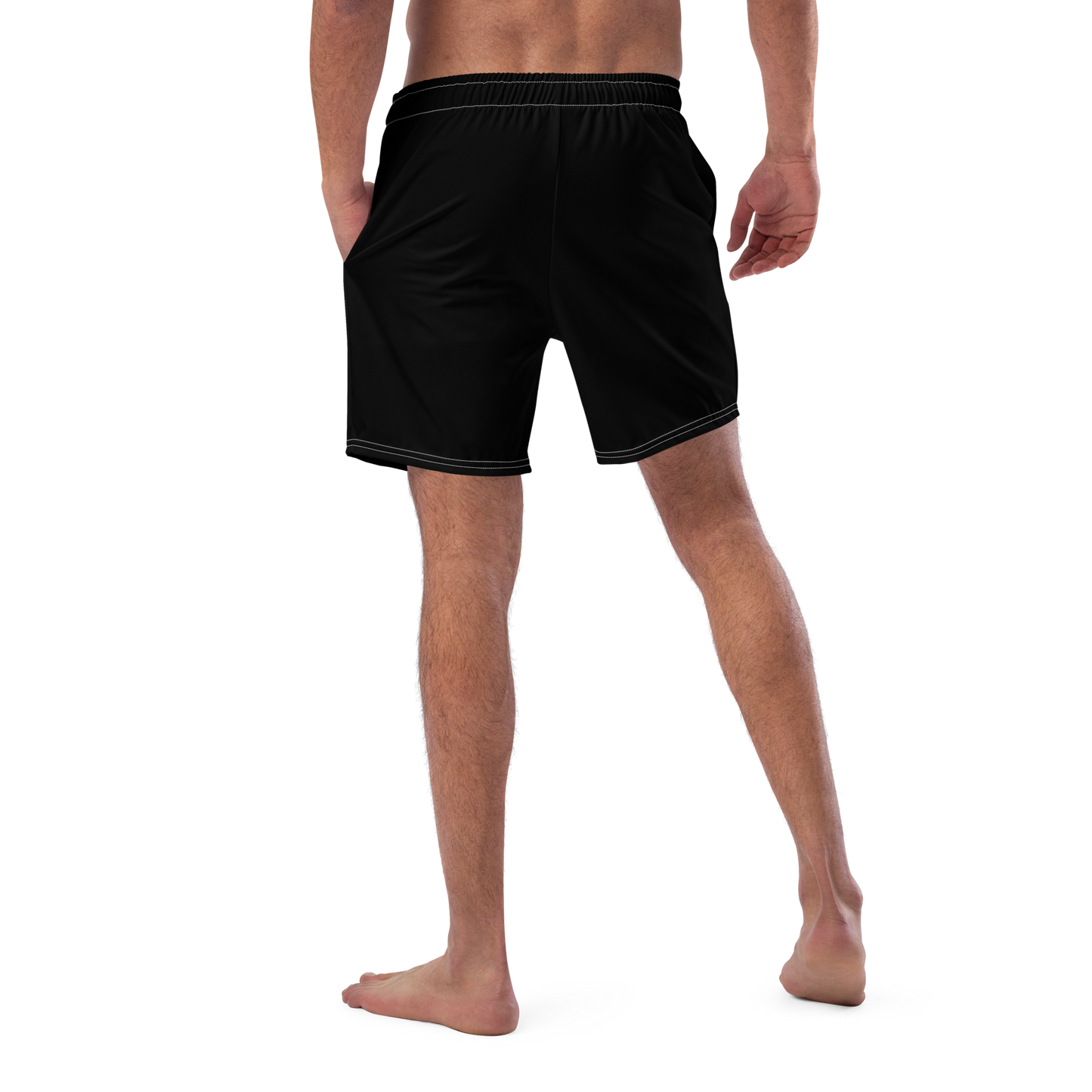 Michigan Upper Peninsula Men's Swim Trunks (w/ UP USA Flag ) | Black