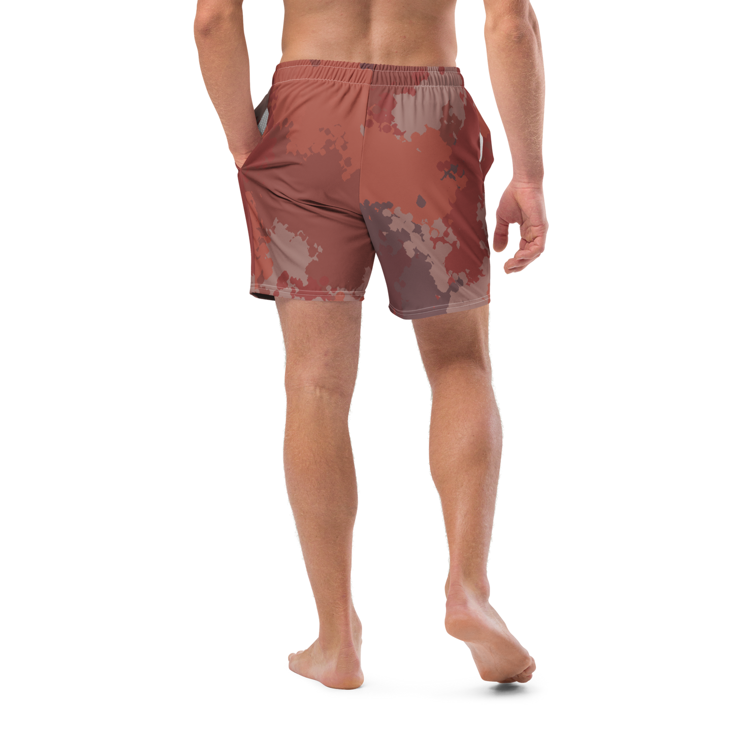 Michigan Upper Peninsula Men's Swim Trunks (w/ UP Outline) | Ore Dock Camo