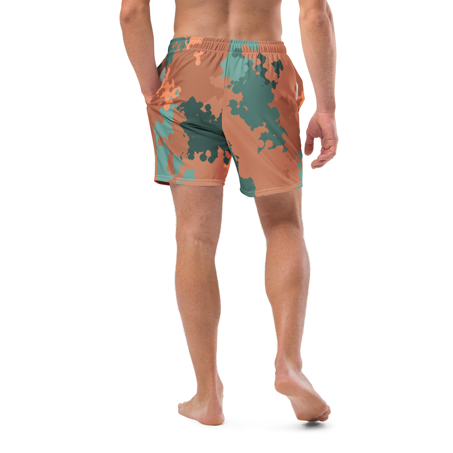 Michigan Upper Peninsula Men's Swim Trunks (w/ UP Outline) | Copper Country Camo