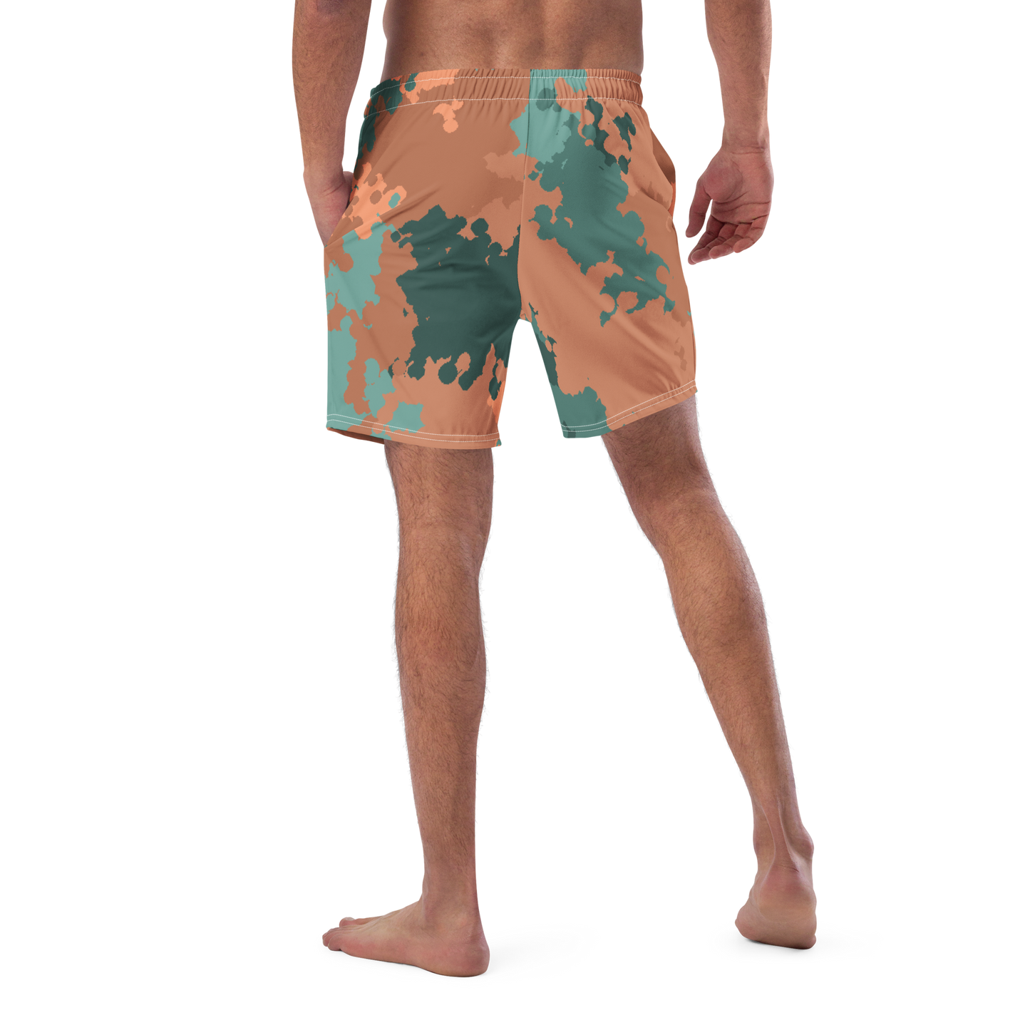 Michigan Upper Peninsula Men's Swim Trunks (w/ UP Outline) | Copper Country Camo