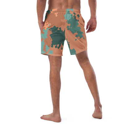 Michigan Upper Peninsula Men's Swim Trunks (w/ UP Outline) | Copper Country Camo