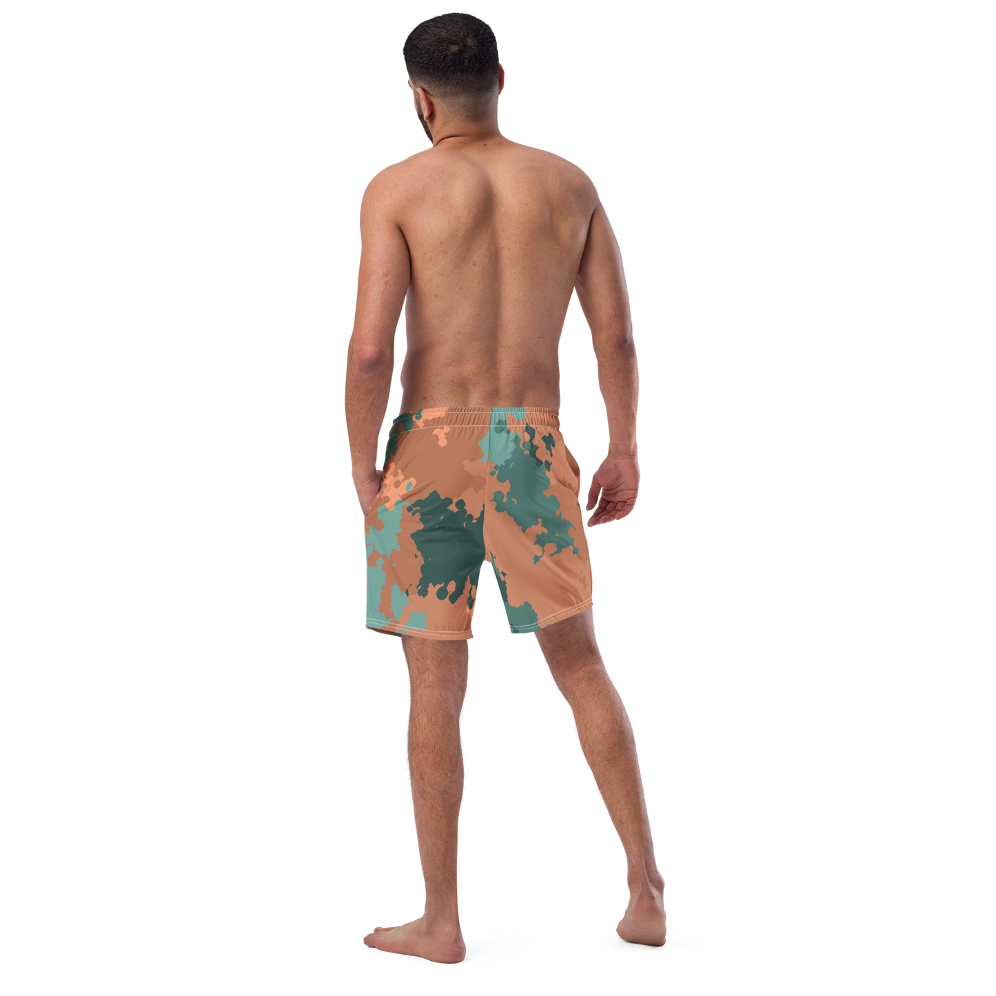 Michigan Upper Peninsula Men's Swim Trunks (w/ UP Outline) | Copper Country Camo