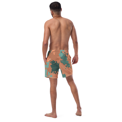 Michigan Upper Peninsula Men's Swim Trunks (w/ UP Outline) | Copper Country Camo