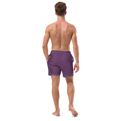 Michigan Upper Peninsula Men's Swim Trunks (w/ UP Outline) | Plum