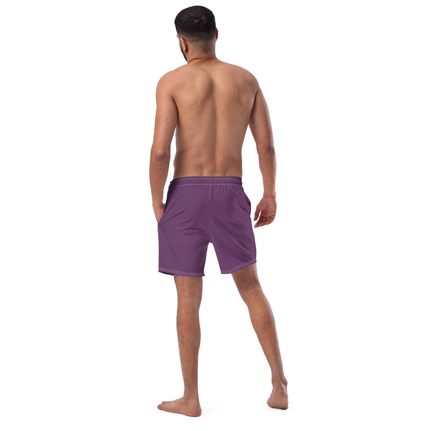 Michigan Upper Peninsula Men's Swim Trunks (w/ UP Outline) | Plum