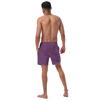 Michigan Upper Peninsula Men's Swim Trunks (w/ UP Outline) | Plum