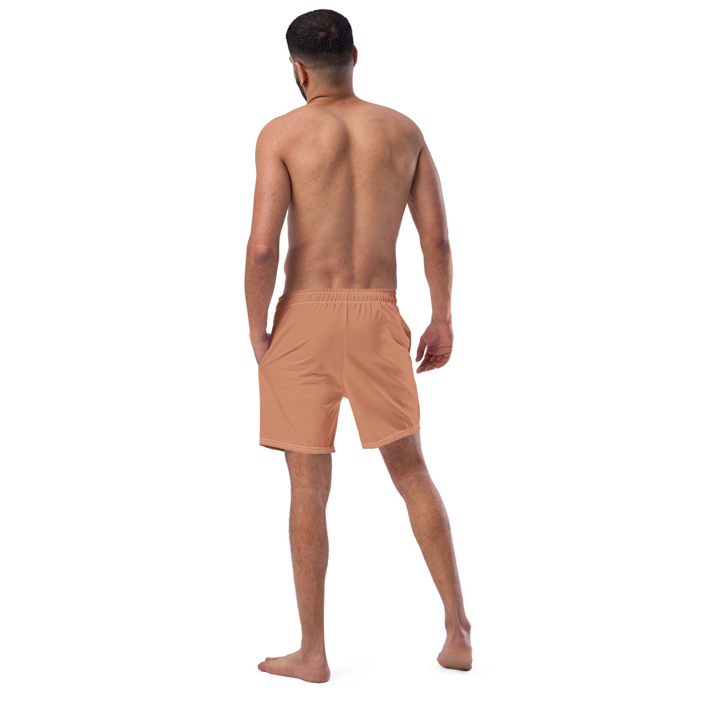 Michigan Upper Peninsula Men's Swim Trunks (w/ UP Outline) | Copper Color