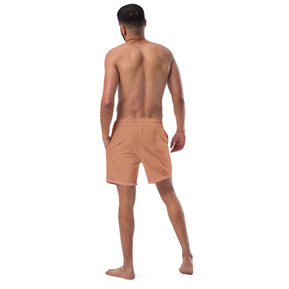 Michigan Upper Peninsula Men's Swim Trunks (w/ UP Outline) | Copper Color