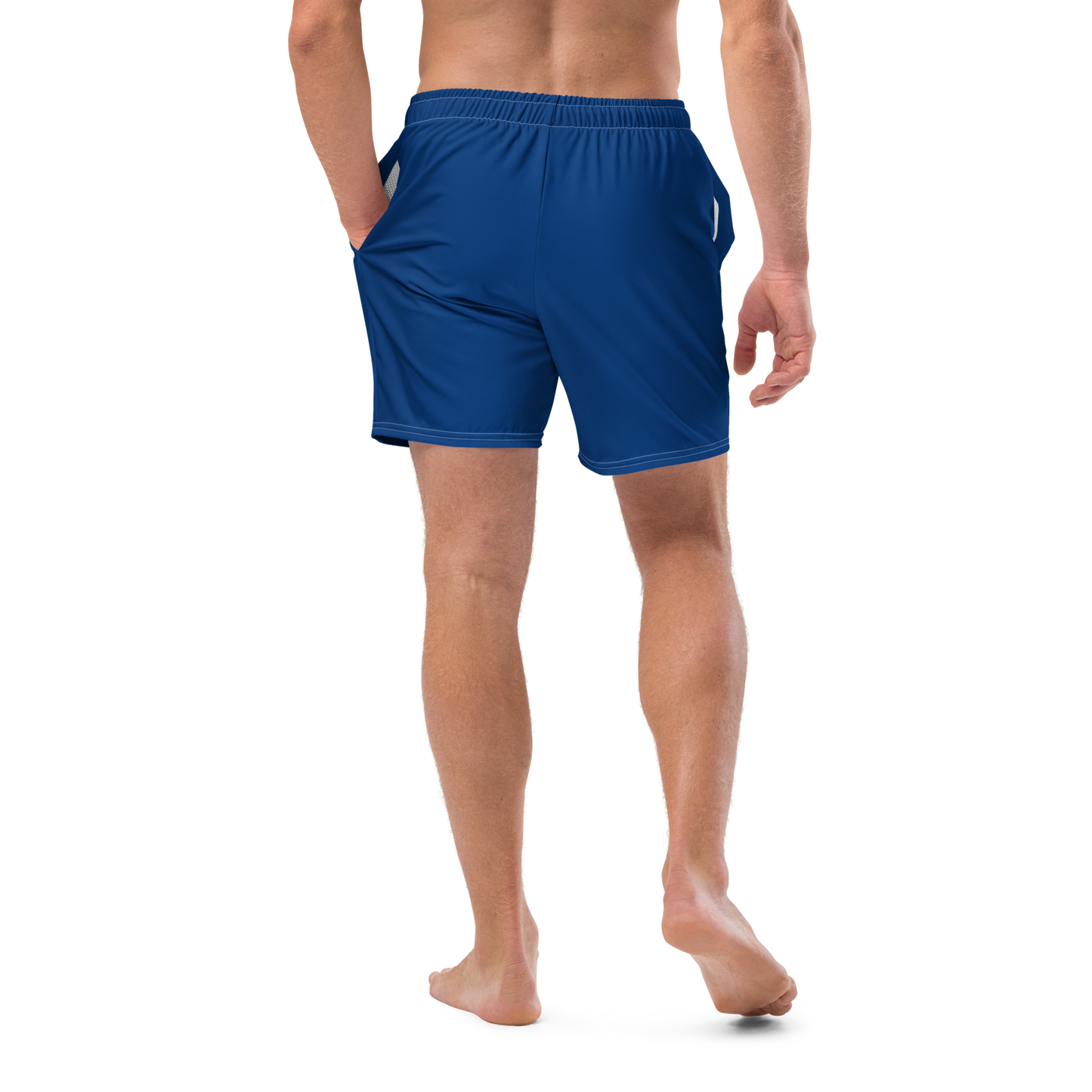 Michigan Upper Peninsula Men's Swim Trunks (w/ UP Outline) | Dearborn Blue