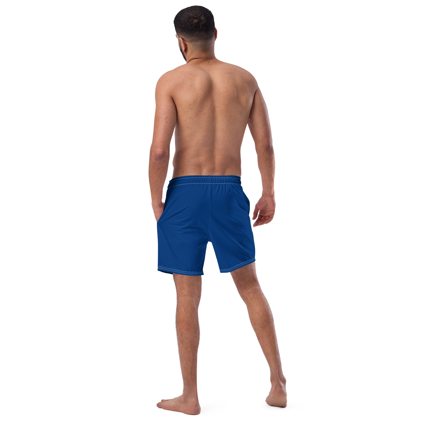 Michigan Upper Peninsula Men's Swim Trunks (w/ UP Outline) | Dearborn Blue