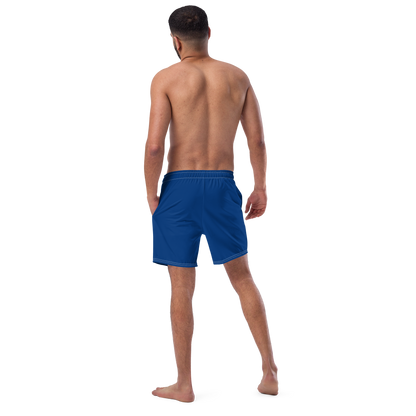 Michigan Upper Peninsula Men's Swim Trunks (w/ UP Outline) | Dearborn Blue