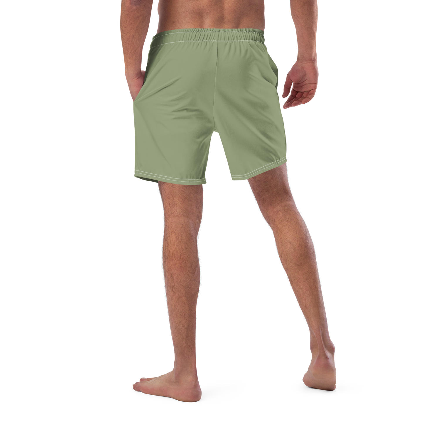 Michigan Upper Peninsula Men's Swim Trunks (w/ UP Outline ) | Beachgrass Green