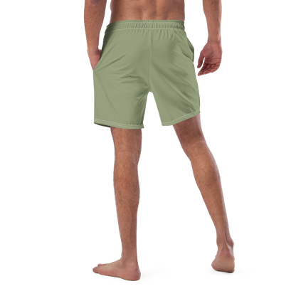 Michigan Upper Peninsula Men's Swim Trunks (w/ UP Outline ) | Beachgrass Green