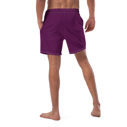 Michigan Upper Peninsula Men's Swim Trunks (w/ UP Outline ) | Tyrian Purple