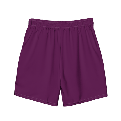 Michigan Upper Peninsula Men's Swim Trunks (w/ UP Outline ) | Tyrian Purple