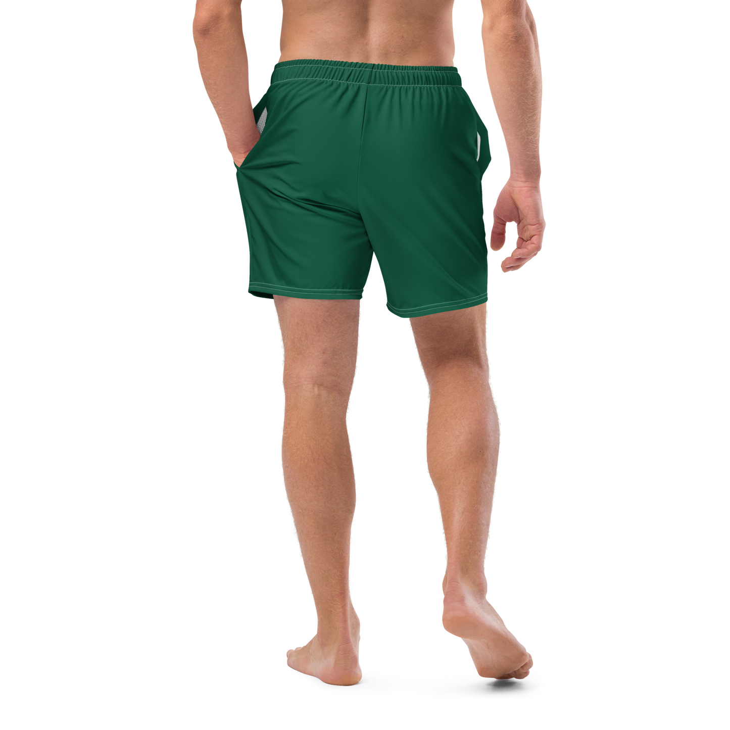 Michigan Upper Peninsula Men's Swim Trunks (w/ UP Outline ) | Superior Green