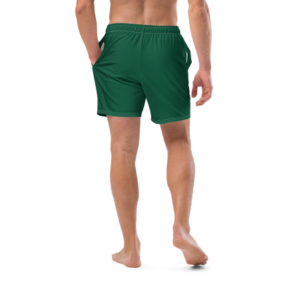 Michigan Upper Peninsula Men's Swim Trunks (w/ UP Outline ) | Superior Green