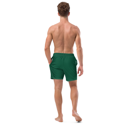 Michigan Upper Peninsula Men's Swim Trunks (w/ UP Outline ) | Superior Green