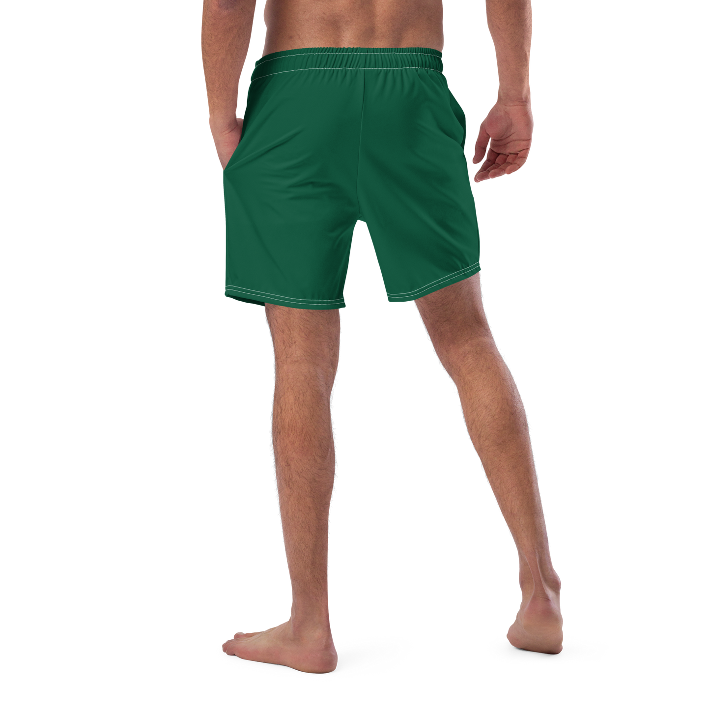 Michigan Upper Peninsula Men's Swim Trunks (w/ UP Outline ) | Superior Green