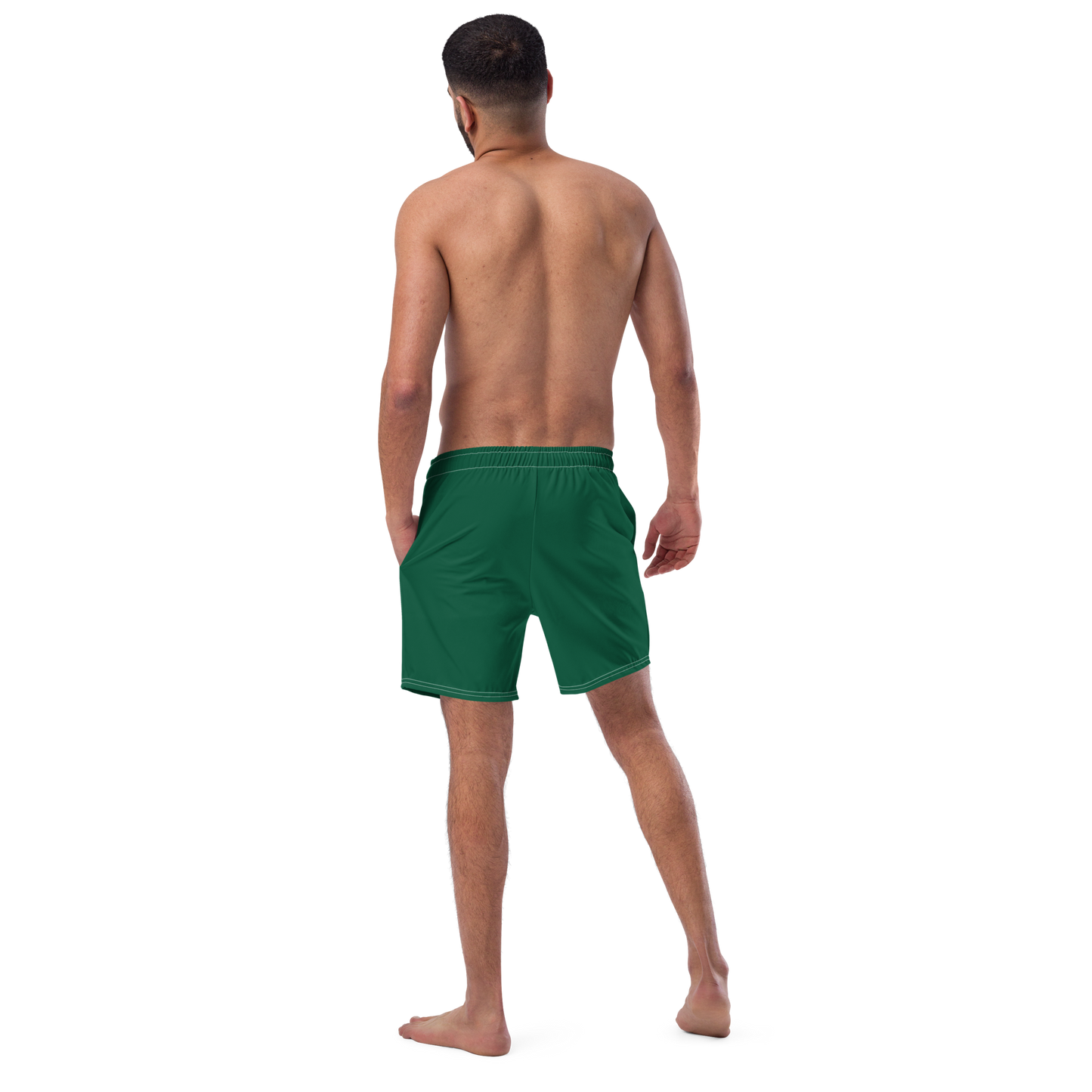 Michigan Upper Peninsula Men's Swim Trunks (w/ UP Outline ) | Superior Green