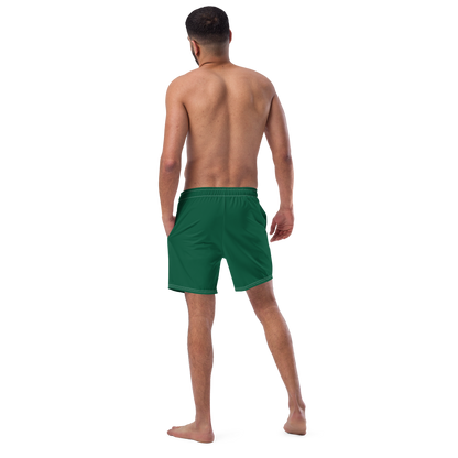 Michigan Upper Peninsula Men's Swim Trunks (w/ UP Outline ) | Superior Green