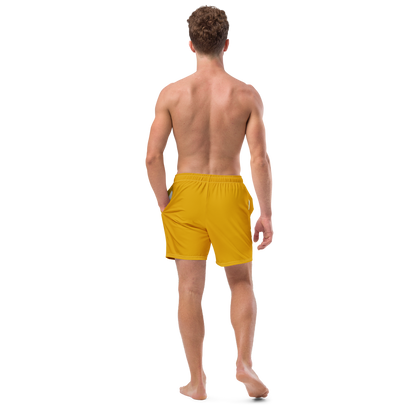 Michigan Upper Peninsula Men's Swim Trunks (w/ UP Outline ) | Gold