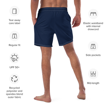 Michigan Upper Peninsula Men's Swim Trunks (w/ UP Outline ) | Navy