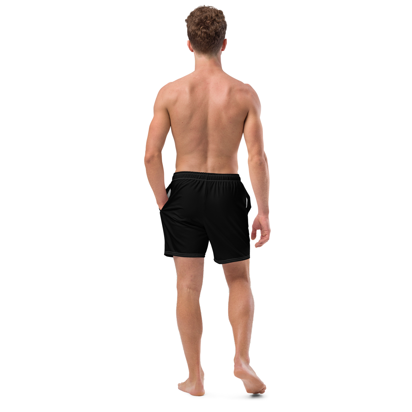 Michigan Upper Peninsula Men's Swim Trunks (w/ UP Outline ) | Black