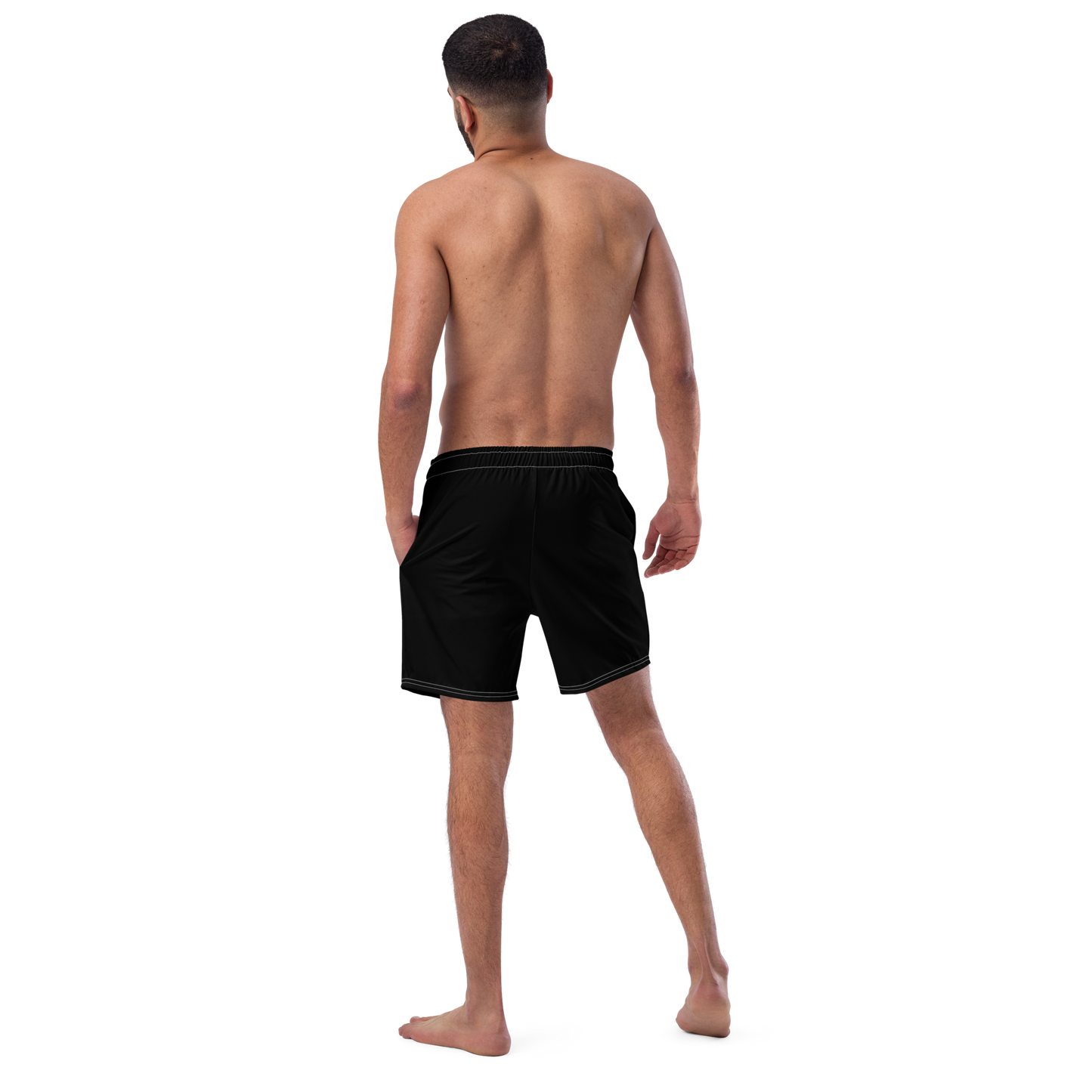 Michigan Upper Peninsula Men's Swim Trunks (w/ UP Outline ) | Black