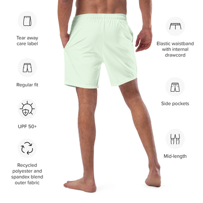 Michigan Upper Peninsula Men's Swim Trunks (w/ UP Outline ) | Dew Green