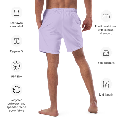 Michigan Upper Peninsula Men's Swim Trunks (w/ UP Outline ) | Lavender