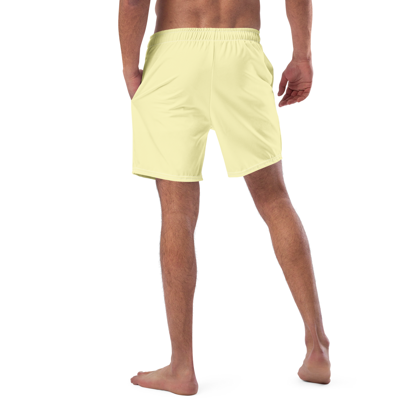 Michigan Upper Peninsula Men's Swim Trunks (w/ UP Outline ) | Canary Yellow