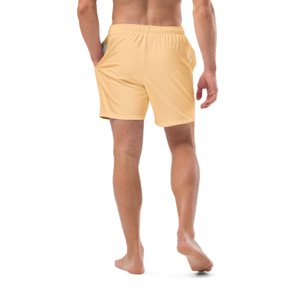 Michigan Upper Peninsula Men's Swim Trunks (w/ UP Outline) | Pale Apricot