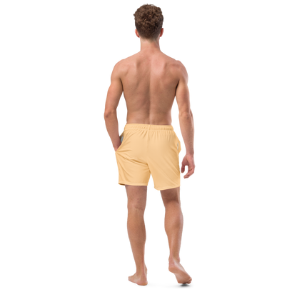 Michigan Upper Peninsula Men's Swim Trunks (w/ UP Outline) | Pale Apricot