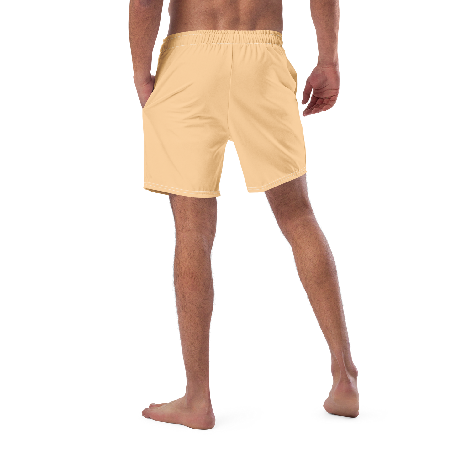 Michigan Upper Peninsula Men's Swim Trunks (w/ UP Outline) | Pale Apricot