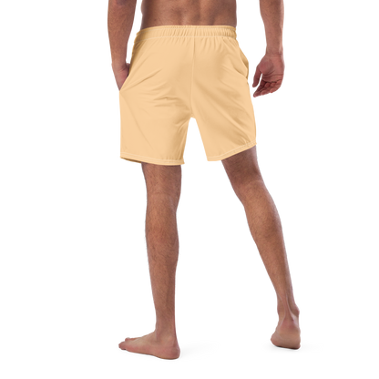 Michigan Upper Peninsula Men's Swim Trunks (w/ UP Outline) | Pale Apricot