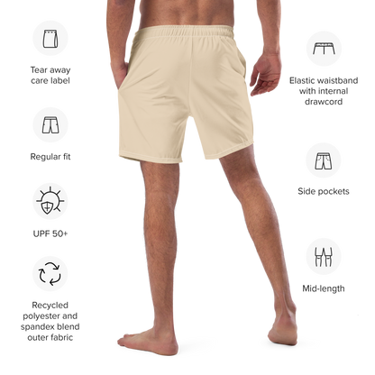 Michigan Upper Peninsula Men's Swim Trunks (w/ UP Outline) | Canvas Color