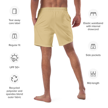 Michigan Upper Peninsula Men's Swim Trunks (w/ UP Outline) | Maple Color