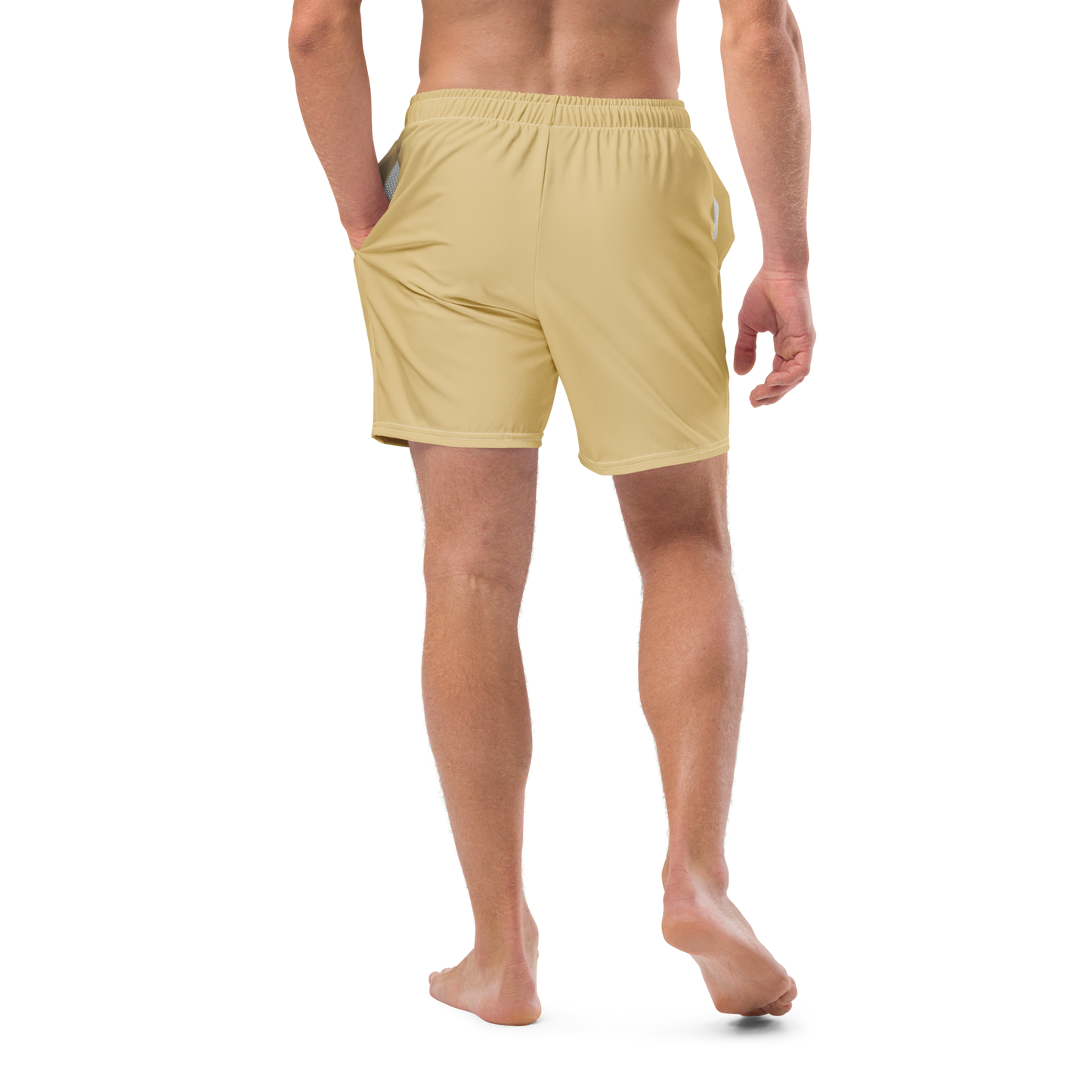 Michigan Upper Peninsula Men's Swim Trunks (w/ UP Outline) | Maple Color