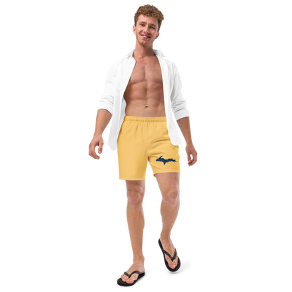 Michigan Upper Peninsula Men's Swim Trunks (w/ UP Outline ) | Citrine