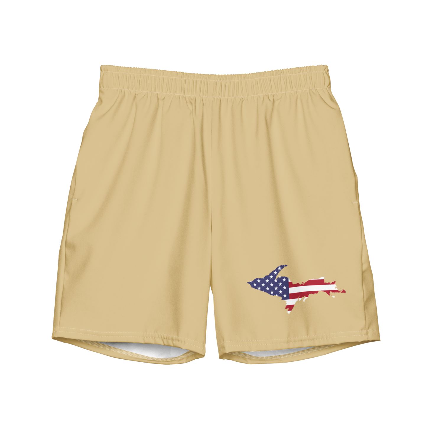 Michigan Upper Peninsula Men's Swim Trunks (w/ UP USA Flag ) | Maple