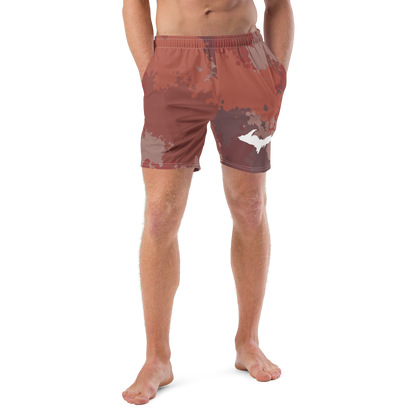 Michigan Upper Peninsula Men's Swim Trunks (w/ UP Outline) | Ore Dock Camo