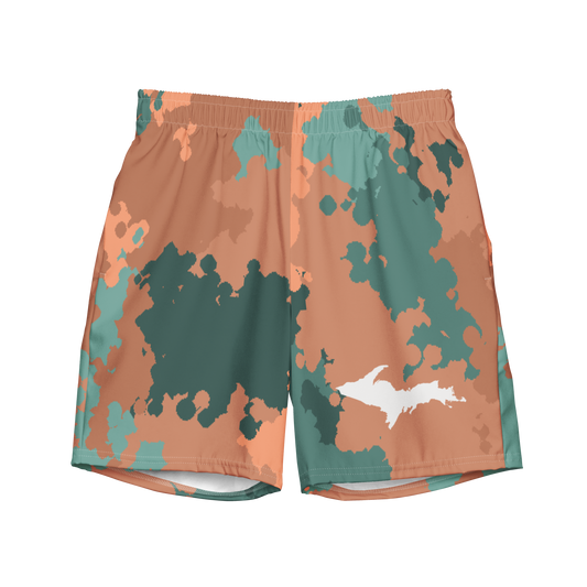 Michigan Upper Peninsula Men's Swim Trunks (w/ UP Outline) | Copper Country Camo