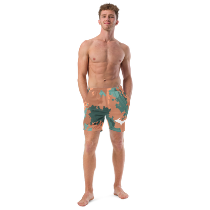 Michigan Upper Peninsula Men's Swim Trunks (w/ UP Outline) | Copper Country Camo