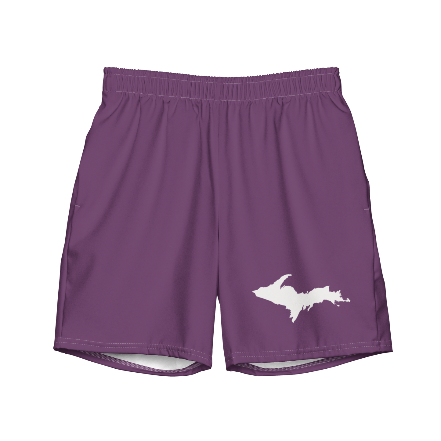 Michigan Upper Peninsula Men's Swim Trunks (w/ UP Outline) | Plum